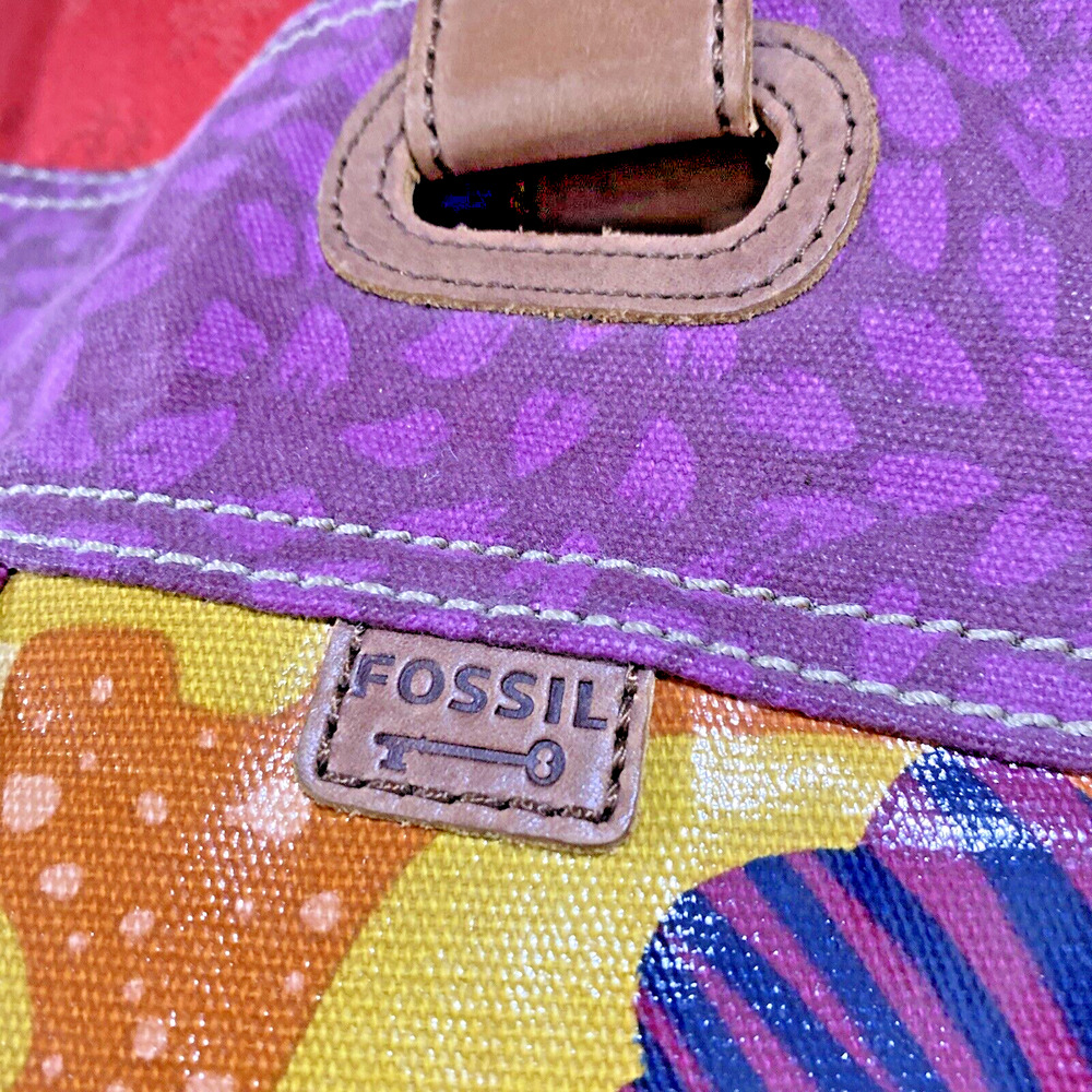 Vintage Fossil Key-Per Shoulder Bag Purse Plastic… - image 2